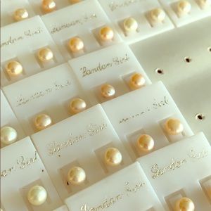 Freshwater pearl sterling silver stud earrings